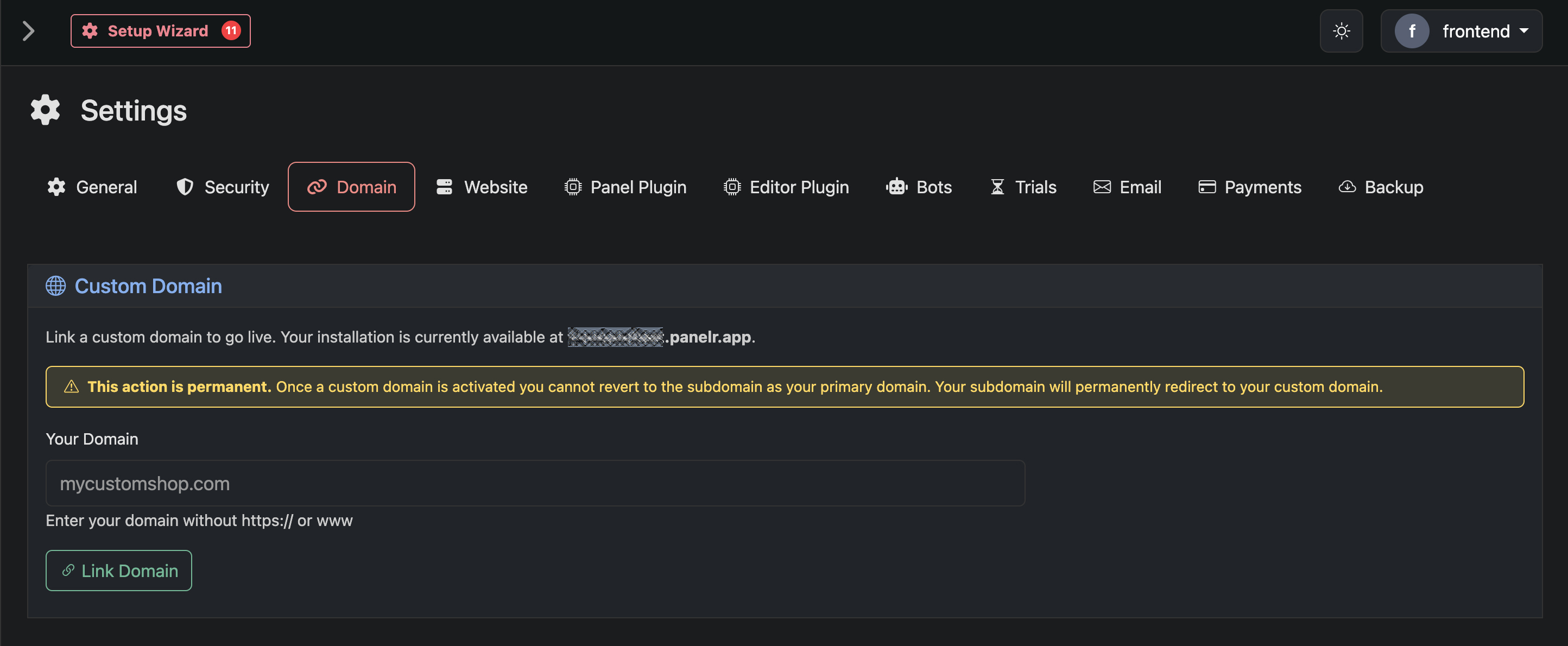 Link Your Custom Domain