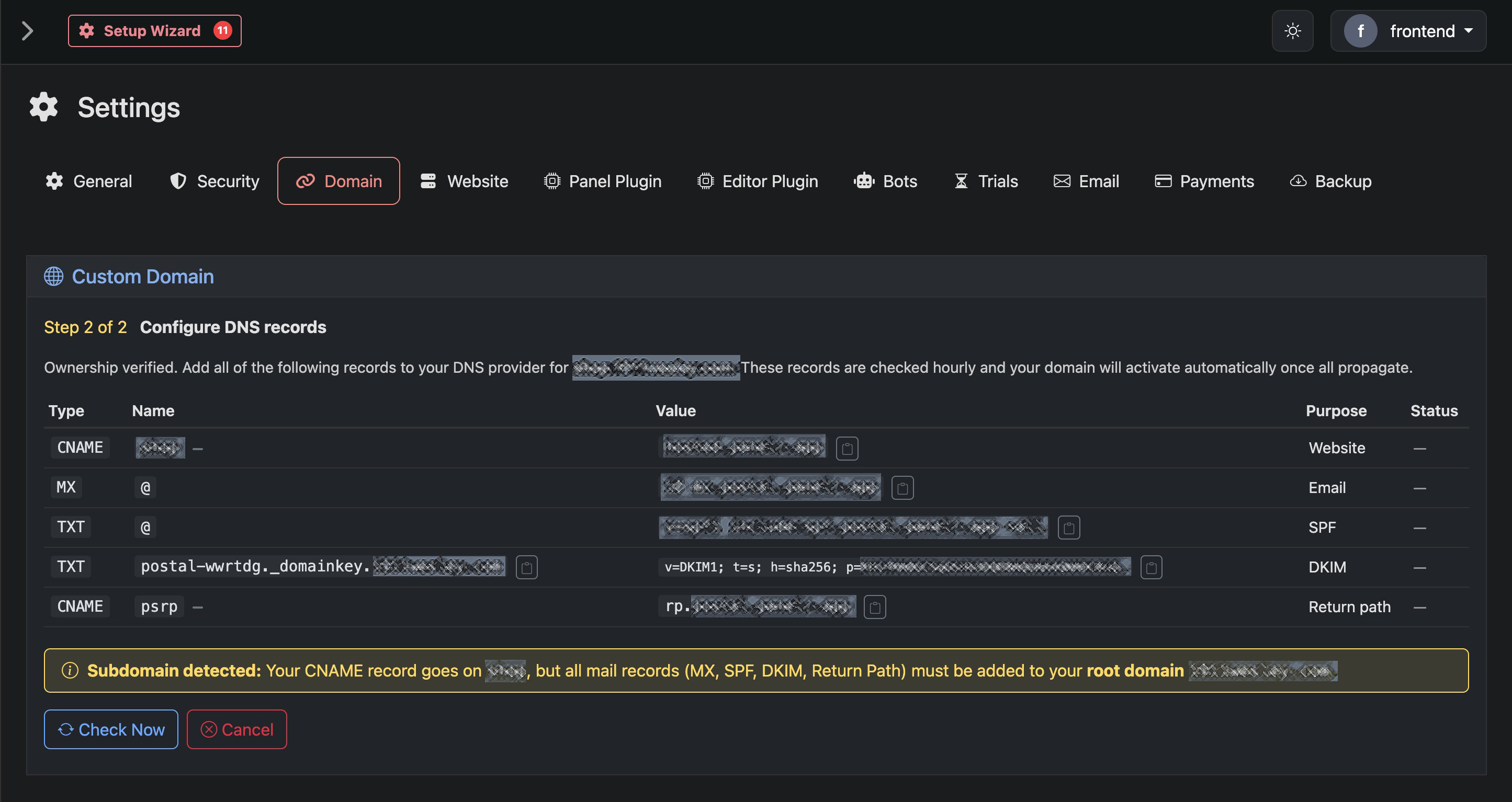 Configure DNS Records
