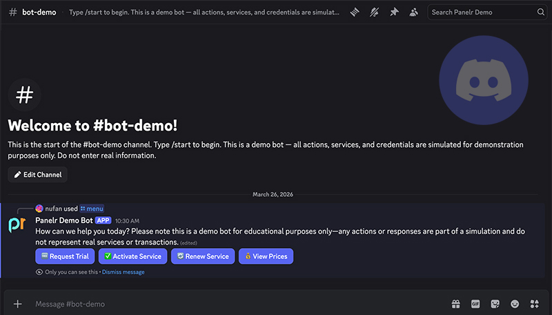 Discord bot demo