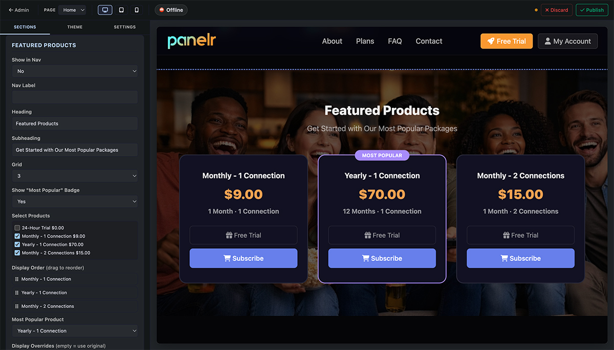 Panelr full site editor
